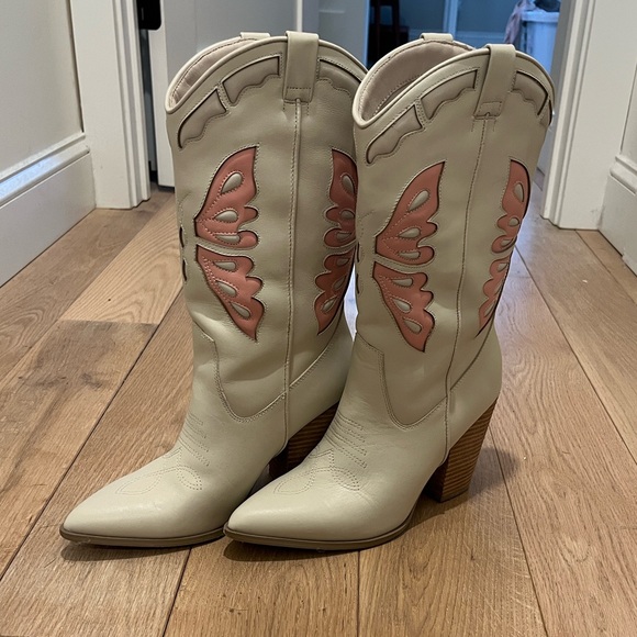 Steve Madden Shoes - Steve Madden LEIGHTON Bone Leather Western Boot | Women's Boots - 8.5
